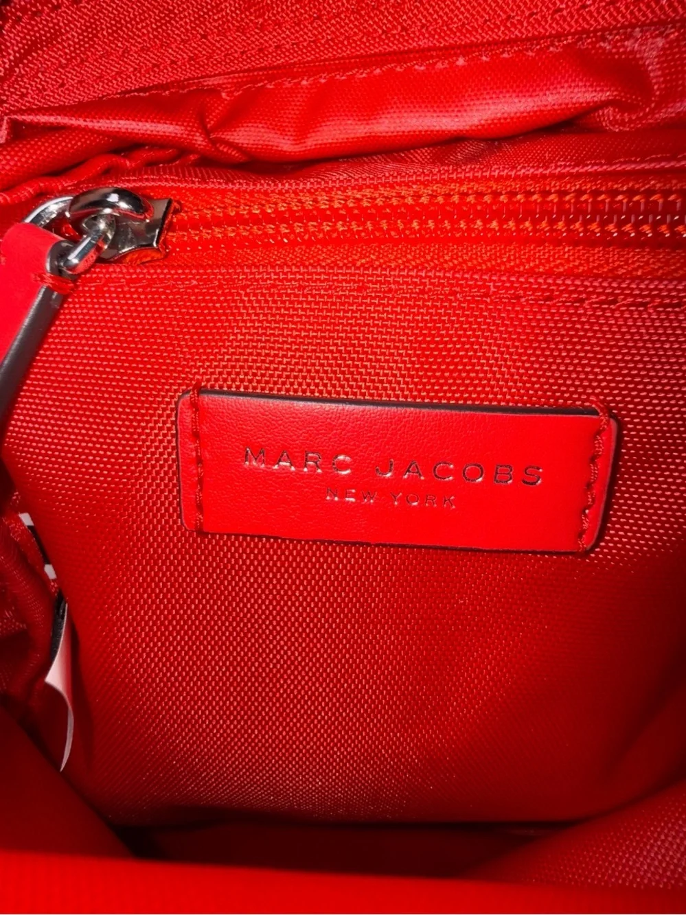 Marc Jacobs Hot Red Mini Backpack Nylon Logo Bag Y2K Streetwear
